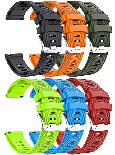 ANBEST Kompatibel mit Garmin Forerunner 245/645/Vivoactive5/Vivoactive 3 Armband, 20mm Silikon Uhrenarmband für Garmin Vivomove HR/Venu/Move 3