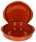 MamboCat Cazuela mit Griff 2er Set Schalen Bernd 2,2l Auflaufform rund 31,5cm aus Ton glasiert Größe XXXL Ton hitzebeständig für Auflauf Tiramisu Fingerfood Unikat Handarbeit Vintage Mittelalter