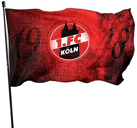 1. F-C Ko-Ln Familienflagge, Gartenflagge, bedruckt, Willkommens-Party-Flagge, dekorative Flaggen, Wettbewerbsflaggen