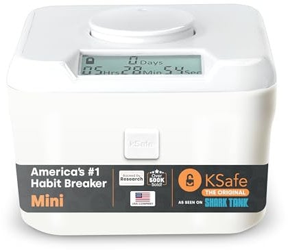 Kitchen Safe Mini-Küchensafe: Zeitschloss-Container (weißer Deckel + weißer Behälter) - 3,0 Höhe