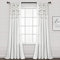 Lush Decor Tenda per finestra in lino con pompon bohémien (pannello singolo), 241,3 cm di lunghezza x 132,1 cm di larghezza, bianco sporco