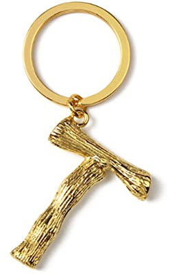 ARFUKA Schlüsselanhänger mit Buchstabe T Metall Keychain für Auto & Hausschlüssel Stylischer Autoschlüsselring für Männer und Frauen Gold