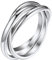 Bestyle 3er Ring Edelstahl Wickelring Damen Rolling Rings Fingerring Ehering Verlobungsring Ring Für Frauen Silber 59.5(18.9)