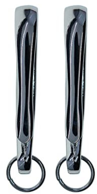 Packung mit 2 japanischen U-förmigen Angelhaken Schlüsselanhänger Gürtel Clip Kit DIY Crafting Haken Ketten Hängen Schlüssel Geschenke, Silber