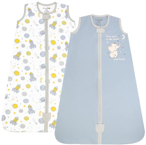 Baby Schlafsack, 0.5 TOG 100% Bio-Baumwolle, Ideal für den Sommer, Sommerschlafsack für Jungen und Mädchen, S (0-6 Monat)
