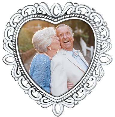 Custom4U Personalisierte Foto Brosche Edelstahl Memorial Broschen & Anstecknadeln für Damen Silber/Gold/Schwarz Anstecknadel Hochzeit Frauen Broschen Clips für Kleidung Modeschmuck Geschenk