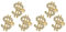 TOYANDONA 2sets Metall Zeichen Schmuck Zeichen Geformt Für Phantasie Kleid Goldene Für Cosplay 3 Stücke * 2