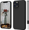 ElestBela iPhone 12 Pro Case, Silicone Phone Case iPhone 12 Pro Ultra Thin Slim with Microfibre, Scratch-Resistant All-Round Protective Case for iPhone 12 Pro 6.1 Inch Matt Black