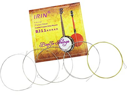 5 Stück Saiten Banjo-Saiten Gitarrenparts Banjo-Teile Ukulele Zubehör Akustische Gitarre Elektrisches Banjo Gitarren-Kits Hawaiianische Accessoires Metall Saitenwechsel Bass-Saiten