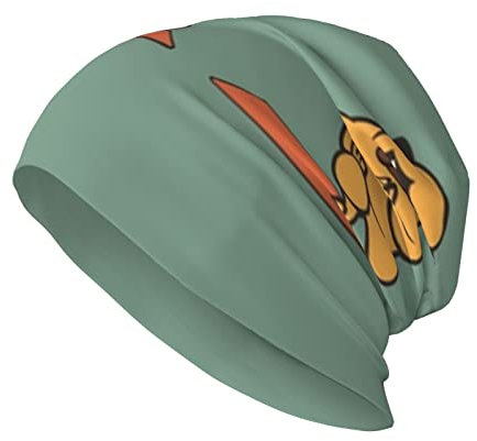 Graffiti Skateboard Beanie Mützen Lustige Strickmütze Stretch Schal Kopfwickel Klassisch Winter Warm Strick Milch Seide Mütze für Männer Frauen, Yoga Mops, Einheitsgröße