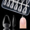 Gelike ec Capsule Americaine Ongle Gel, PMMA Faux Ongles Court Amande 120 Pièces 12 Tailles Couverture Complète, Capsule Pose Americaine Ongle Transparente