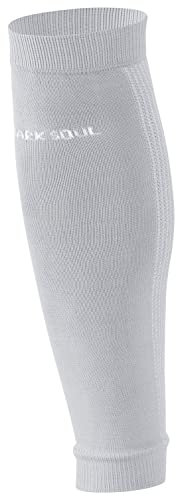 STARK SOUL Stutzen ohne Fuss - Sleeve/Tube, Sportstutzen, Fussballstutzen, für Herren & Damen | Grau | Größe: M