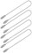 ZARADU Serviettenhalter Kette,Serviettenkette Edelstahl,Serviettenkettchen Mit Clips,Neck Serviettenhalter,Abendessen Zubehör für Männer,Frauen (4 Stück Silber)