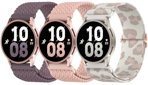 Delidigi Bracelet 20mm Compatible avec Samsung Galaxy Watch 7/6/5/4 40mm 44mm, 6 Classic 43mm 47mm, 5 Pro 45mm, 4 Classic 42mm 46mm, FE 40mm - Sport Ajustable en Nylon