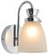 Modern 1 Light Bathroom Wall Light Chrome IP44 Frosted Glass Lamp Shade H3082 with G9 LED 5w Warm White