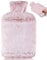 Bouteille Eau Chaude - 2L Grande Bouillotte avec Poche Kangourou,Caoutchouc Naturel,Bouillotte Peluche Pour, Bouillotte Chaude Chauffe Main/Ventre/Cou (Rose)