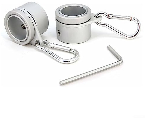 Fahnenmast-Ring, Aluminiumlegierung, Legierung, Fahnenmast, Drehring für 1,9 - 2,5 cm Stange, für 360° drehbar, Anti-Wicklung, 2 Stück