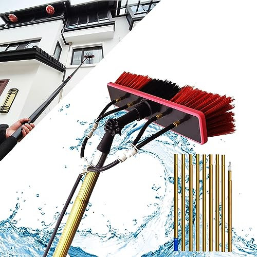 Witriolik 15m/49.2FT Window Cleaning Equipment, Telescopic Window Cleaner, Window Cleaning Pole, Window Cleaning Equipment Water Fed, Glass Cleaning Tools for Indoor/Outdoor High Window