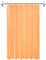 Mrs Awesome Transparenter orangefarbener Duschvorhang mit 3 Magneten, 182,9 x 182,9 cm, hochwertiger, flexibler stabiler Kunststoff-Duschvorhang für Badezimmer, leicht, wasserdicht, Orange transparent