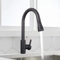TODOT Robinet de Cuisine Extractible en Acier Inoxydable 3 Modes de Jet Robinet Mitigeur 360 ° Rotatif pour Cuisine ou Salle de Bain Noir