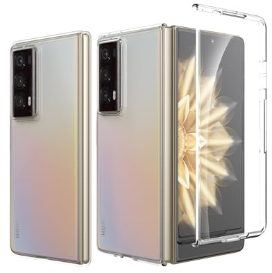 Foluu Klare Schutzhülle für Honor Magic V2 mit integriertem Displayschutz auf der Vorderseite, kratzfeste, harte Rückseite aus Polycarbonat, stoßfeste Schutzhülle für Honor Magic V2 2024