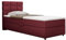 PANDA MÖBEL Boxspringbett Reve, 90x200 Polsterbett mit Bettkast und Topper - rot