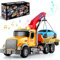 Herenar Depanneuse Jouet, 1:16 Camion Depanneuse Jouet pour Enfant + Véhicule, Gros Camion Jouet avec Lumière et Son, Transporteur Voiture, Camion Cadeau pour Garçon Fille 3 4 5 6 Ans