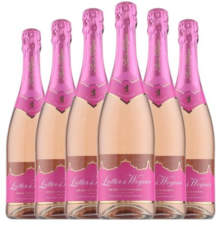 Lutter & Wegner Gendarmenmarkt Rosé Sekt Halbtrocken Halbsüß 75 cl Rosé Sekt (Karton mit 6 Flaschen von 75 cl)