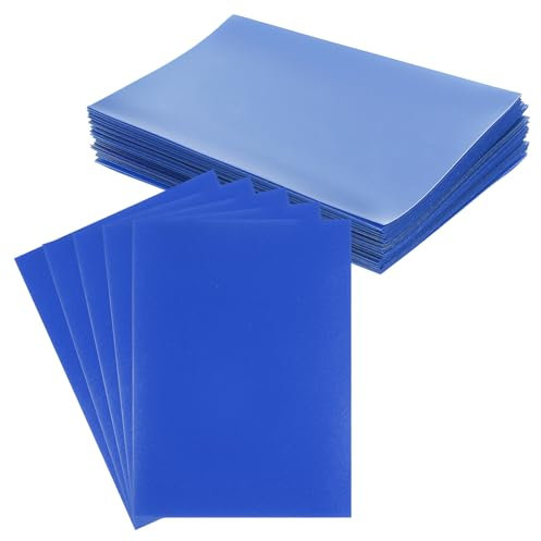 PATIKIL Soft Clear Cards Sleeves Cardholders 3.5x2.6inch, 50 Pack Frosted Trading Card Protectors for Standard Collectable Baseball Game Trading Card, Dark Blue