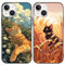 Yimctoie 2 Stück Handyhülle für iPhone 14/iPhone 13 Hülle 6,1,Cute Orange Katze Anime Aesthetic Blumen Case,Schwarz Cat Cartoon Ästhetik Schutzhülle Silikon TPU Stoßfeste Kratzfest Cover