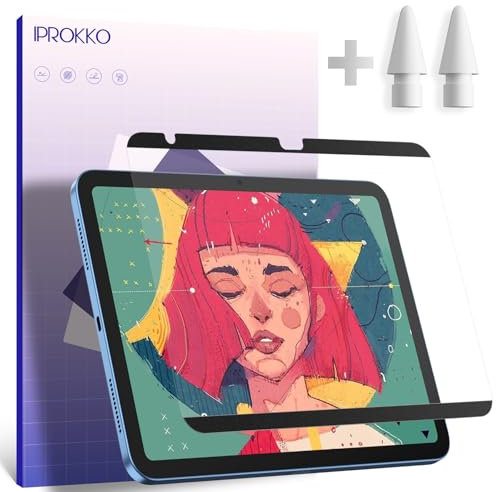 [2 Stück] Magnetischer Like Paper Folie Kompatibel mit iPad 10. Gen 10,9 Zoll 2022/11. Gen 11 Zoll 2025, Magnetisch Matte Papierfolie Papier Bildschirmschutz Schutzfolie für Zeichnen, Schreibe