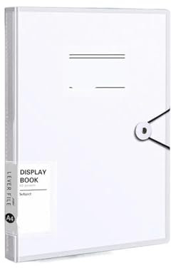 YINLUCK Reliure Protège-Documents Lot de 2 dossiers de Rangement for Porte-Documents, Porte-reçus, Organisateur de Papier, classeur à Feuilles Mobiles, classeurs A4, Clips de Documents(White)