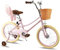 RULLY 18 Donna Fahrrad für 5-9 Jahre alte Kleinkinder und Mädchen, 18 Kinderfahrrad mit Stützrädern und Korb, Retro-Stil in Rosa