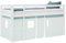 Homestyle4u Kinderbett Hochbett 90x200 mit Vorhang Treppe Grün Bettrahmen Holz Kiefer Weiß