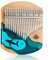 Musical Kalimba Daumen 21 Tasten mit Zubehör inklusive Stimmhammer und Songbook