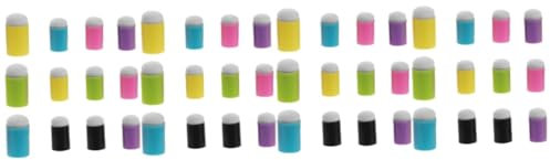 DIYEAH 4 Sätze Bemalen Nagelschwamm Palette Fingerfarbe Schwämme Bastel Set Finger Paint Farbtöne Werkzeug Fingerschwamm Dauber Stempeltupfer Mit Tinte Plastik 12 Stück * 4