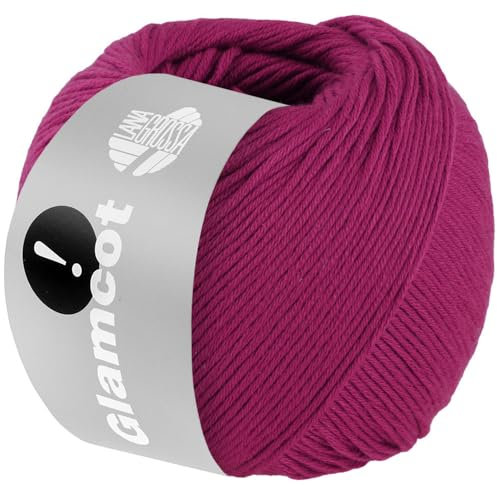 LANA GROSSA Glamcot | Zart glänzende, multifile Baumwoll-Viskosemischung | Handstrickgarn aus 60% Lyocell (Tencel TM) & 40% Baumwolle | 50g Wolle zum Stricken & Häkeln | 155m Garn FB 24