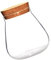ifundom Bouteille en Verre Borosilicate Marron Transparente 1 Pièce Bocal De Voyage en Liège Bocal À Crème Bol Couvercle en Liège Terrarium Aquarium Hydroponique Ornements