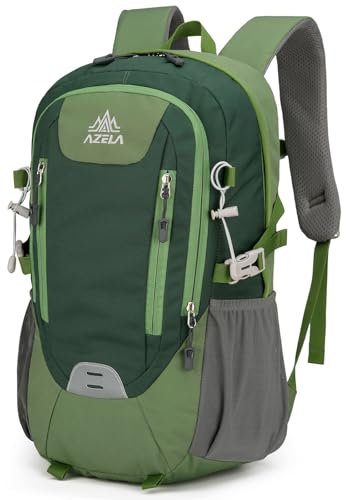 Outplea 20L Wanderrucksack Herren Damen Klein, Sport Rucksack Wasserdicht, Leichter Tagesrucksäcke Reiserucksack mit Mehrere Taschen, Outdoor Rucksack für Camping, Grün
