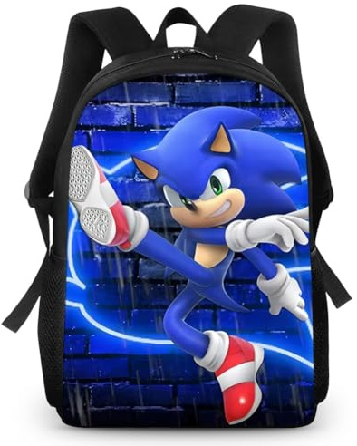 YCVBCY Hedgehog Kinder Rucksäcke, 3D Gedruckte Kinderrucksäcke, Anime Schultaschen Backpack Kinder Rucksack Cartoon Tasche Modeaccessoire Rucksack für Kind