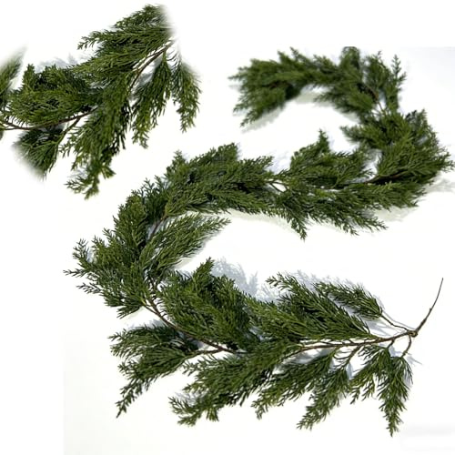 WQSIRYSTP 1.8M Weihnachtskranz Aus KüNstlichem Rattan, Wiederverwendbar Und Geschnitten, Stark Und Stilvoll, Geeignet FüR Esstisch, Treppen, WäNde, Weihnachtsdekorationen Im Freien