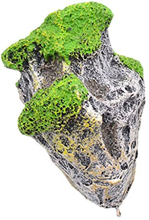 Aquarium Terrarium Ornamente Schwimmenden Stein Rock Felsen mit Saugnapf Dekoration - S
