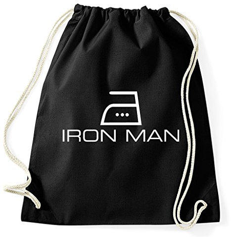 Styletex23 Iron Man Turnbeutel Sportbeutel, schwarz