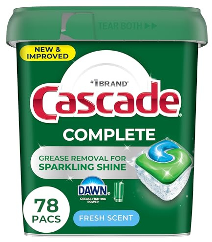 Detergente para platos Cascade ActionPac., Nuevo, 78 Count, 1