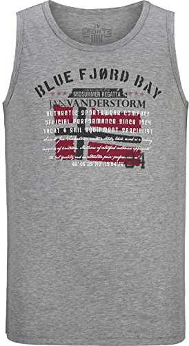 Jan Vanderstorm Herren Tanktop Olof | Sportshirt | großer Aufdruck |reine Baumwolle | große Größen L-7XL