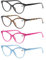 MODFANS (4 Pack Lesebrille Damen 2.5 Gute Brillen,Hochwertig,Mode,Komfortabel,Super Lesehilfe