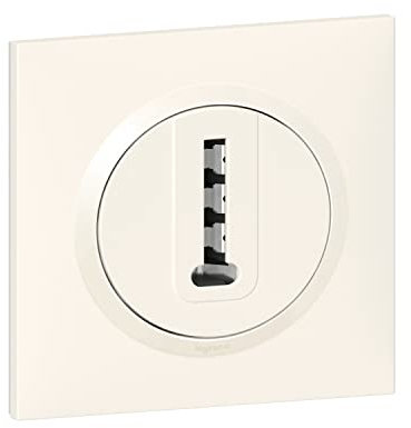 Legrand - Prise téléphone en T dooxie livrée avec plaque carrée blanche - emballage blister