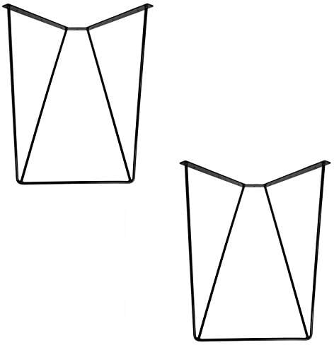 Natural Goods Berlin 2X Design Tischgestell Clip Set Hairpin Legs Tischbeine |12mm Stahl | Esstisch, Schreibtisch, Konferenztisch | Tischkufen Tischuntergestell (H 72cm (ESS-/Schreibtisch), Schwarz)