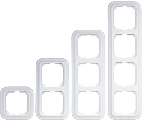 OPUS® 1 Wave Abdeckrahmen Ausführung 4-fach, Farbe reinweiß