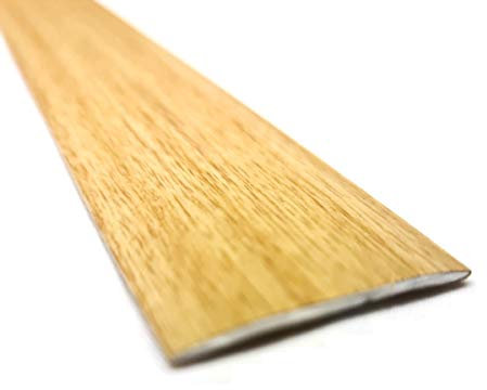 Oak Effect Aluminium Motion Cover Strip Threshold Floor Edging 900mm (Flat (40mm))